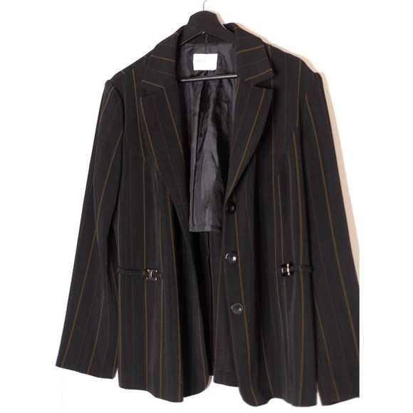 Vertical Stripes Suit Jacket with Buttons - M/L - Picture 3 of 4